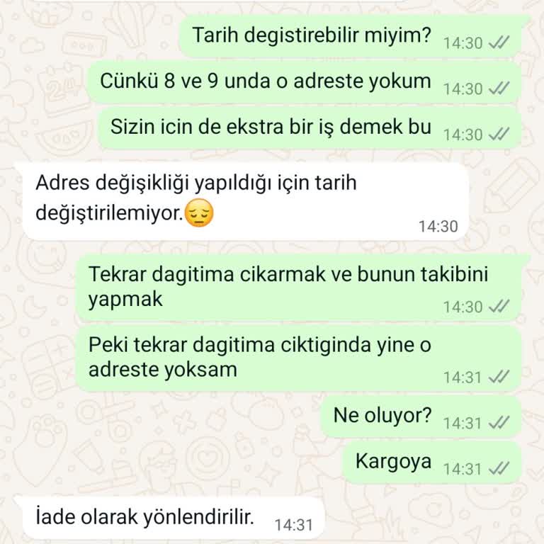 hepsiJET Adres Değişiklik Hakkı