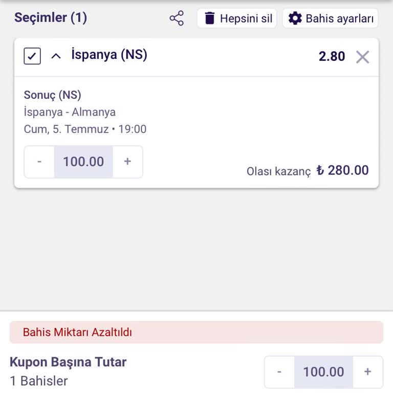 Onwin Az Miktar Bahis Yapıyorum