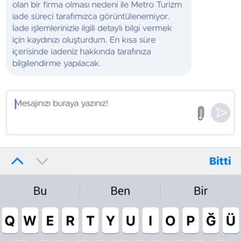 Metro Turizm Para İadesi Yapmıyor