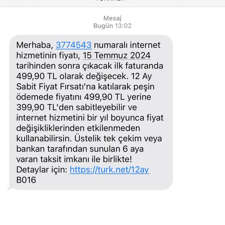 TurkNet 1 Yıl Sabit Fiyat Aldatmacası