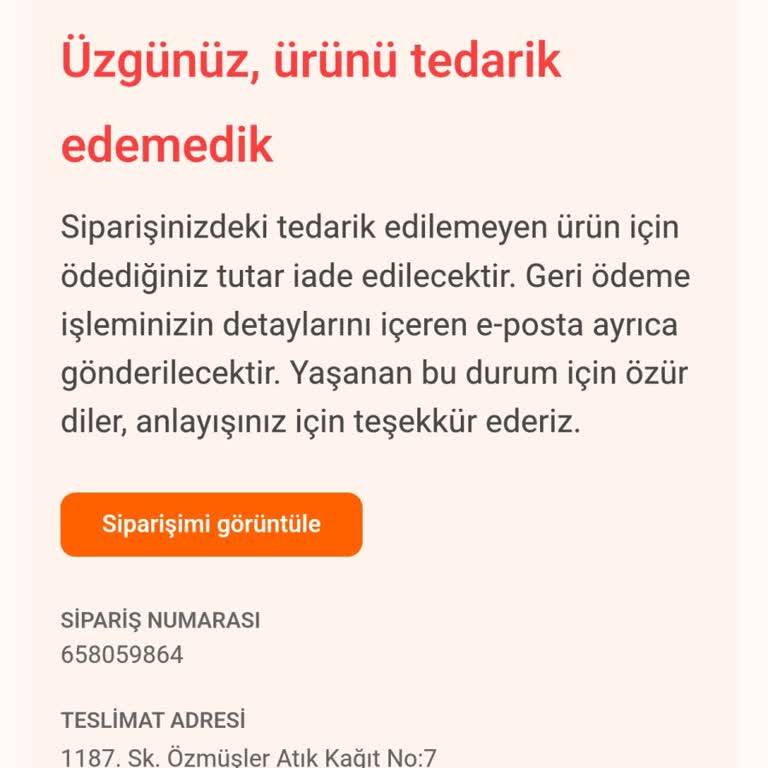 Hepsiburada Satıcı Sipariş İptali