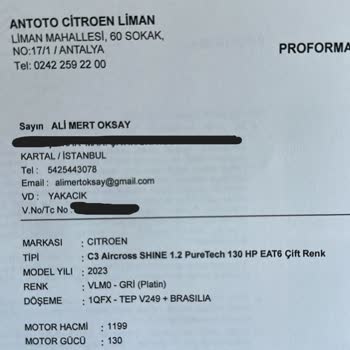 2023 Citroen C3 Aircross Tavan Boyası Atma Sorunu