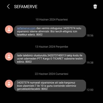 Sefamerve İade Ücreti Yatırmıyorlar
