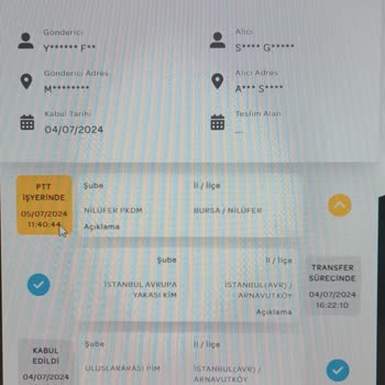 PTT Kargo Bursa Beşevler PTT, Kargom Nerede