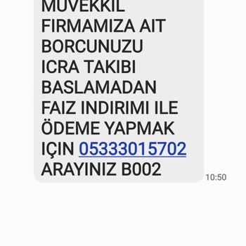 Metka Hukuk (SMS) Yanıltıcı Mesaj: İcra Borcu İddiası