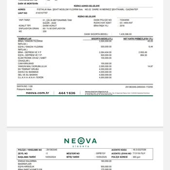 Neova Sigorta Hasar Ödemesi Yapmıyor