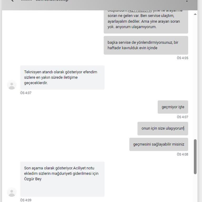 Samsung Teknik Servis Gönderemiyor