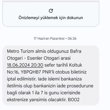 Obilet Ücret İadesi Yapmıyor.