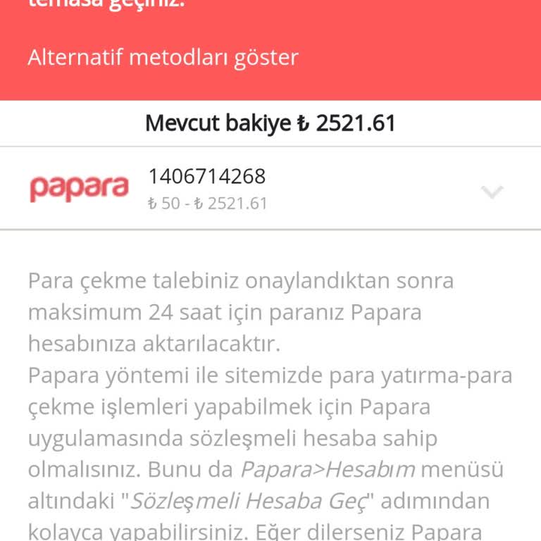 Bets10 Çekim Yapamıyorum Hata Veriyor