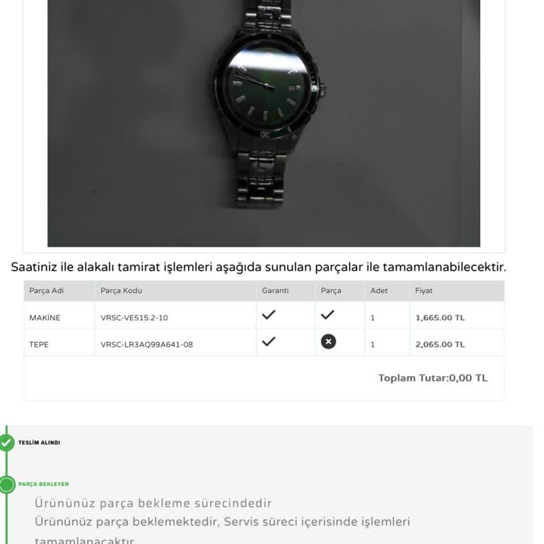 Saat & Saat Yeni Alınan Saatin Değişimi Yerine Tamiratı!