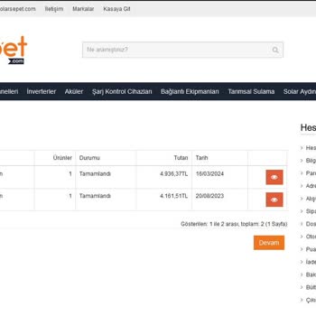 Solarsepet.com Aldığım Ürün 4 Aydır Elime Ulaşmadı Muhatap Yok