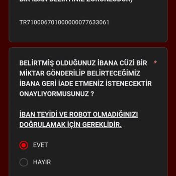 İşin Olsun IBAN Ve Kimlik Bilgileri İsteme