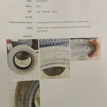 Hankook Lastik Garanti Sürecinde Yaşanan Sorunlar...