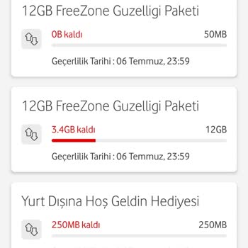 Vodafone İnternetim Olduğu Halde Aşım Paketi