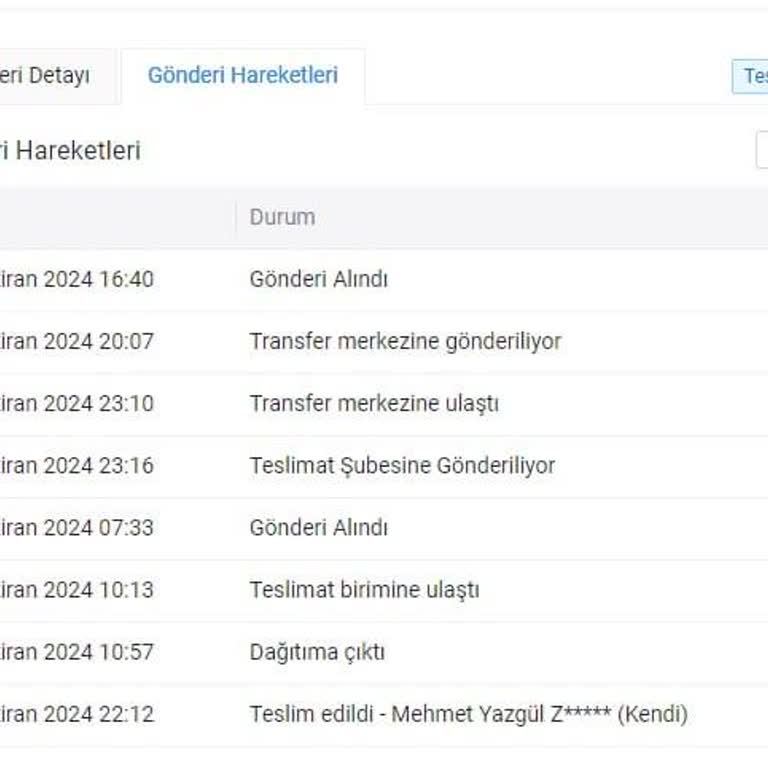 hepsiJET Teslim Edilmedi Teslim Edilmiş Görünüyor