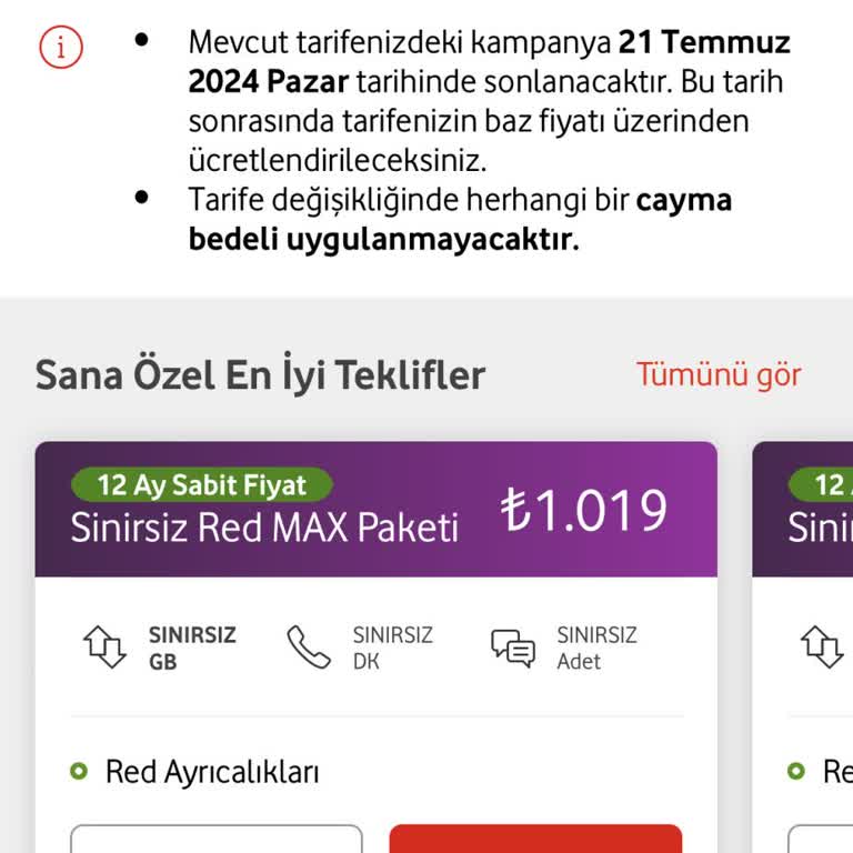 Vodafone Geçebileceğim Paketlerin Pahalılığı