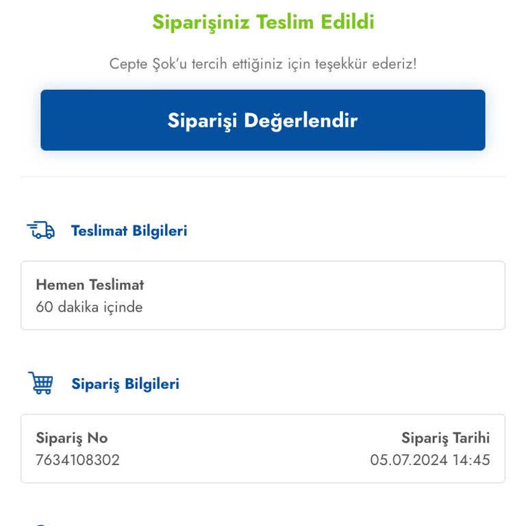 Şok Marketler Teslim Edildi Deyip Teslim Edilmeme