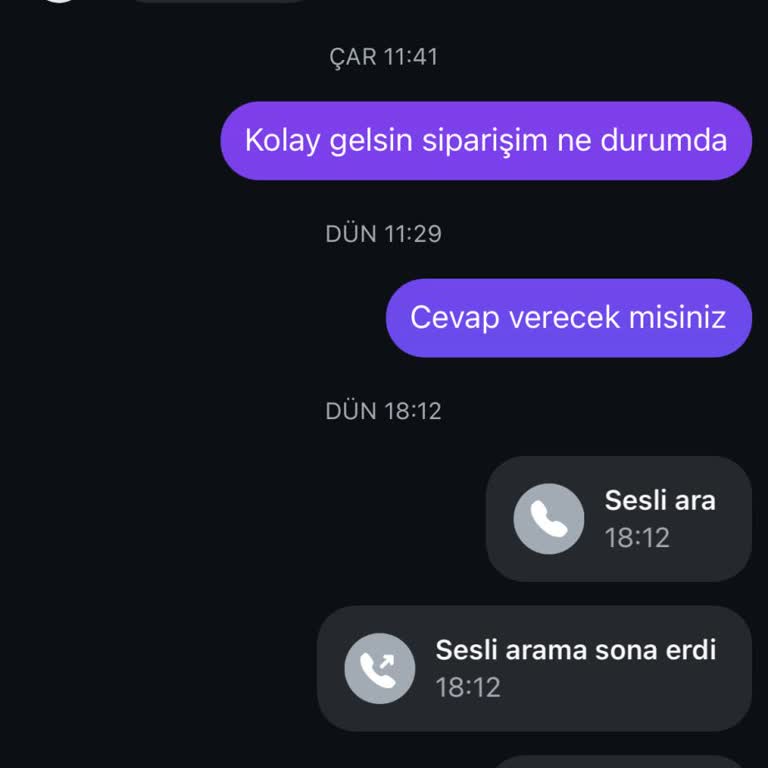 Bebek.kalitesi (Instagram) Sipariş Sonrası İletişim Ve Teslimat Sorunu