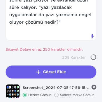 Oppo Lite 4 Ekran Yazısı Uzun Süre Kalıyor.