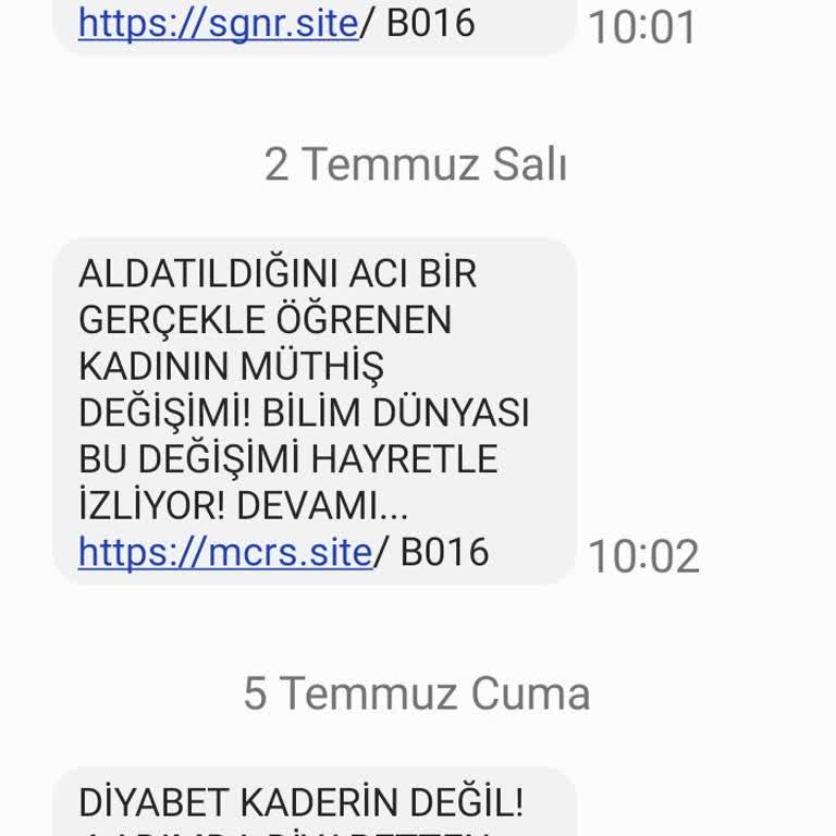 Sal Yazılım Mesaj Almak İstemiyorum!