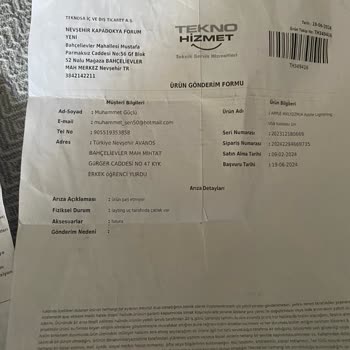 Teknosa Orijinal Diye Sattıkları Ürün Serviste Yan Sanayi Çıktı