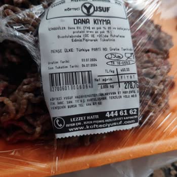 Köfteci Yusuf'tan Et Tüketmeyin. Sebebi Görselde.