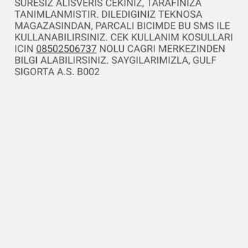 Teknosa Hediye Çeki Mağduriyeti...