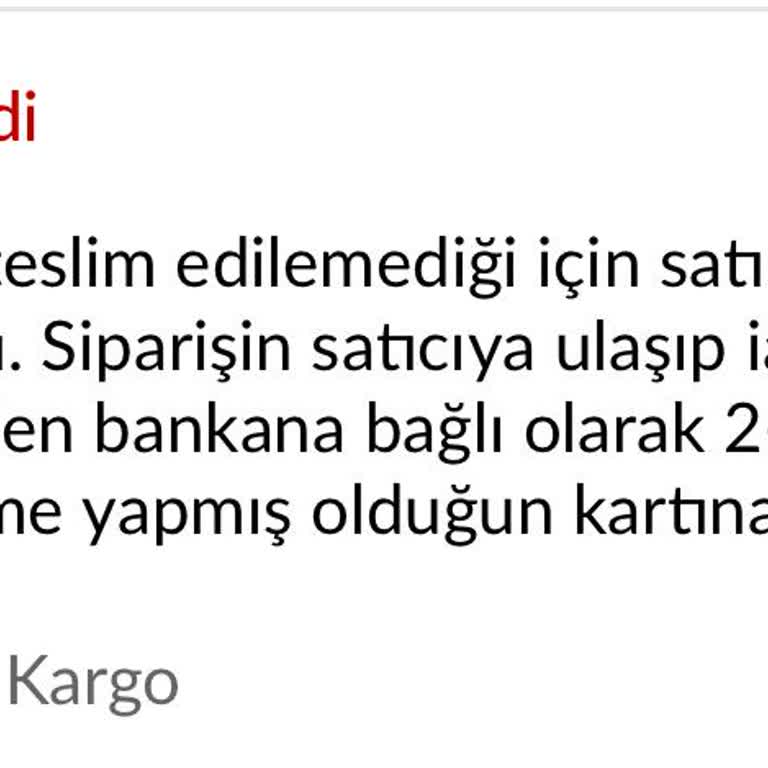 Aras Kargo Kargo Teslimat Sorunu