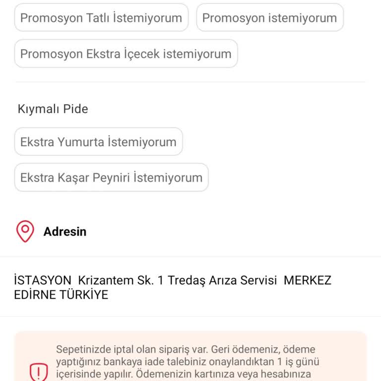 Tıkla Gelsin TAB Gıda Usta Pideci Şikayet Var Üzerinden Sipariş Verdim