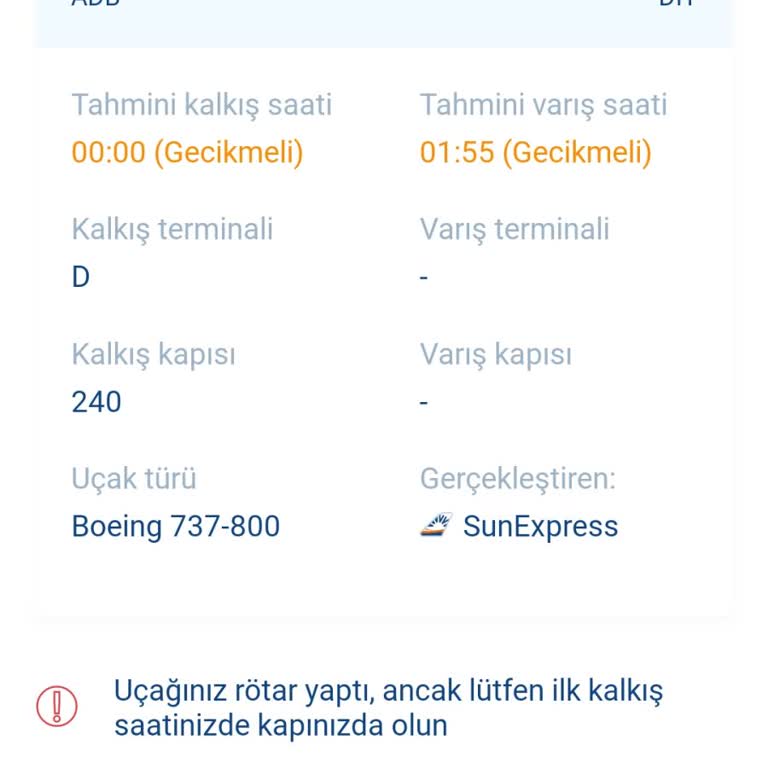 SunExpress Hava Yolları Sürekli Rötarlar Ve Yetersiz Bilgilendirme Mağduriyeti