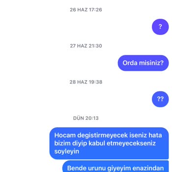 Perfacts Wear Perfactswear İlgisiz Ve Değişim Yalanı