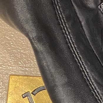 Massimo Dutti Siyah Napa Deri Biker Ceket Deformesi