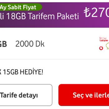 Vodafone'da Aynı/benzer Tarifelerin Farklı Fiyatlandırılması