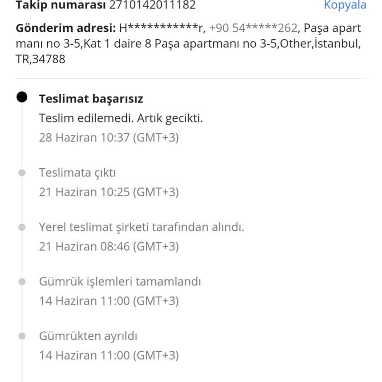 PttAVM PTT Kargo İşlem Merkezi Mağduriyeti