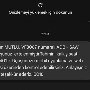AJet (Anadolu Jet) Gece Uçuşunda Yaşanan Uzun Gecikme Ve İlgisizlik