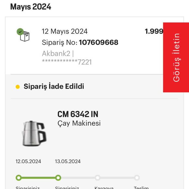 Arçelik Çaycı İade Süreci