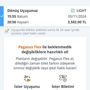 Pegasus Aynı Bilet 6 Günde 640 TL Artmış!
