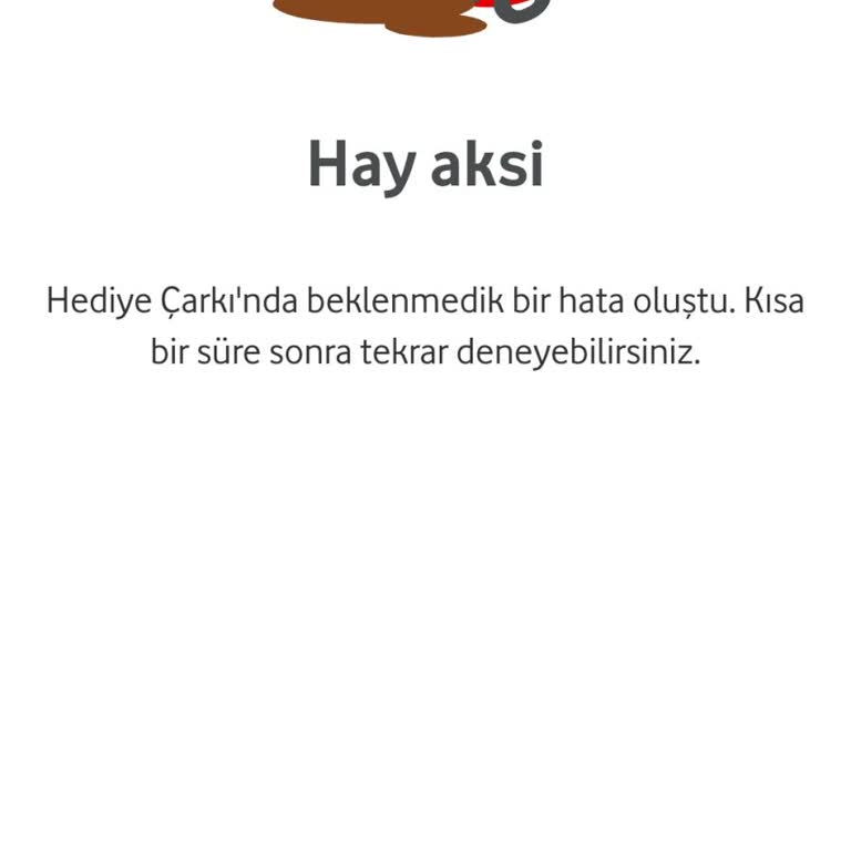 Vodafone Hediye Çarkı Çalışmıyor