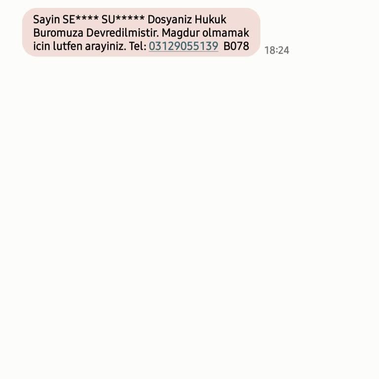 T.SUNBUL HUKUK (SMS) T. S***** Hukuk Bürosu