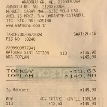 Watsons Üründen Memnun Kalmadım