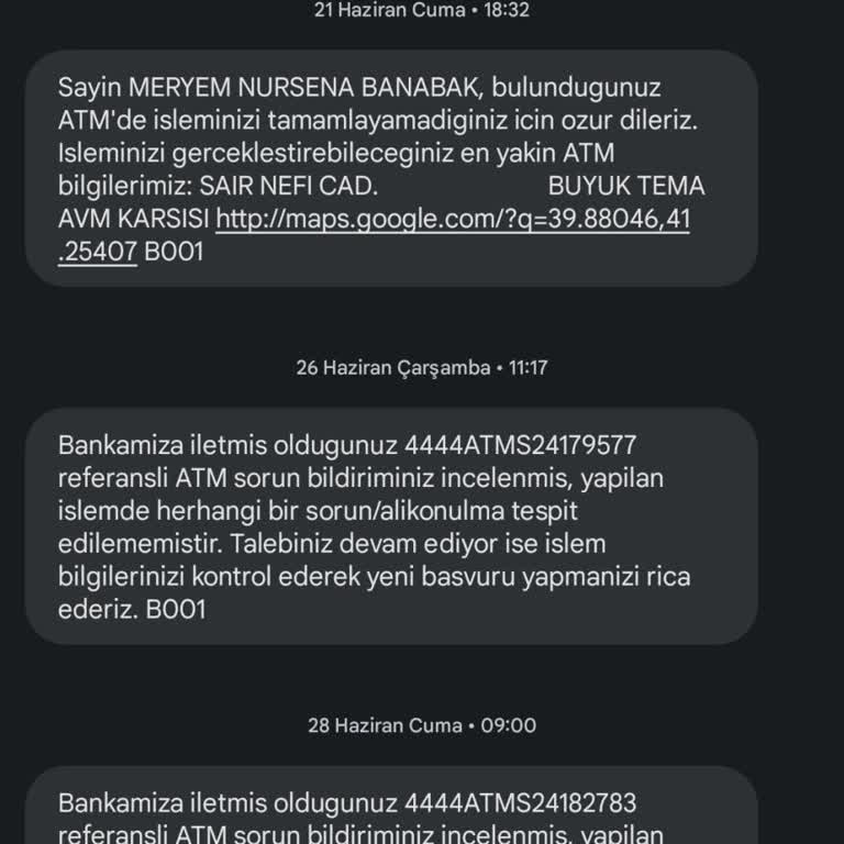 Ziraat Bankası Paramı Eksik Yatırdı