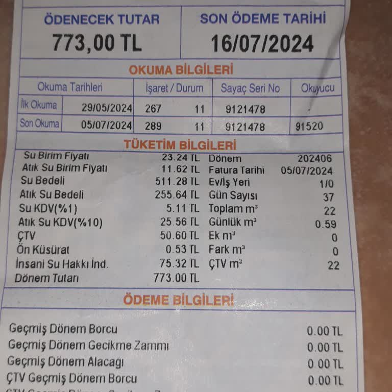 İBB - İstanbul Büyükşehir Belediyesi Faturada Yapılan Haksız Atık Su Bedeli