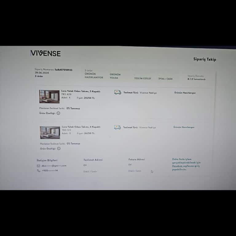 Vivense Siparişin Zamanında Teslim Edilmemesi
