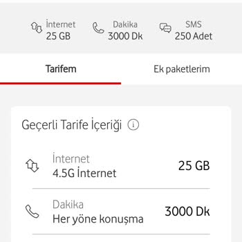 Vodafone Geçebileceğim Tarifeler Ve Taahhüt