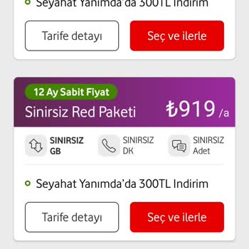 Vodafone Geçebileceğim Tarifeler Ve Taahhüt