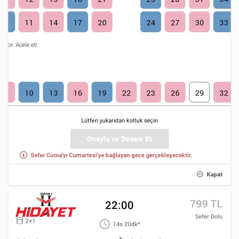 Obilet 2+1 Otobüs Bilet Al Tekli Koltuk 2+2 Gelsin