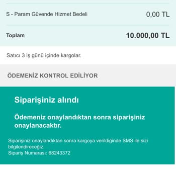 Sahibinden'in Konuya Açıklık Getirmesi