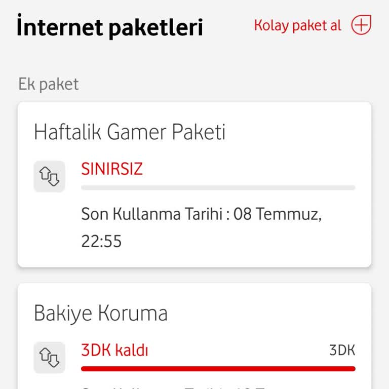Vodafone Sınırsız Gamer Paketi