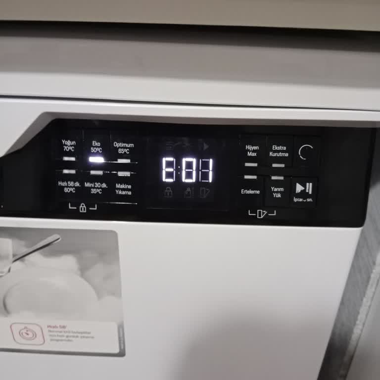 Arçelik Bulaşık Makinesi E01 Hatası Veriyor