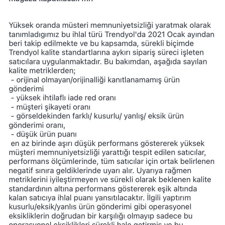 Trendyol Mağduriyetimin Giderilmesini Talep Ediyorum